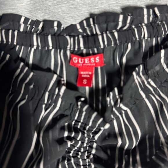 Guess Black and White Striped Blouse - Picture 5 of 6